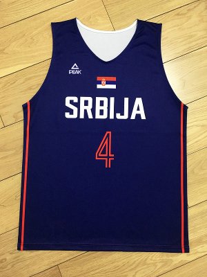 Milos Teodosic 4 Serbia Srbija National Basketball Jersey Blue